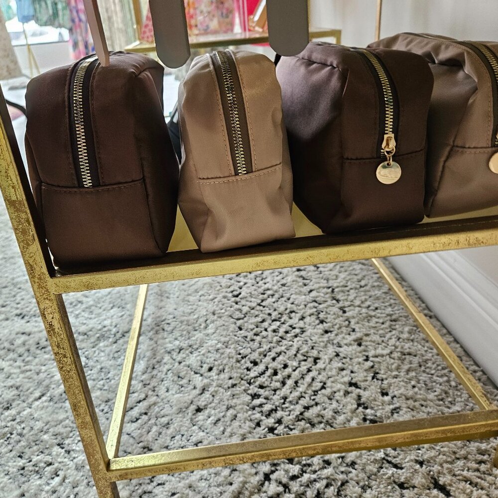Make up/Toiletry Bags Dark Brown & Light Brown